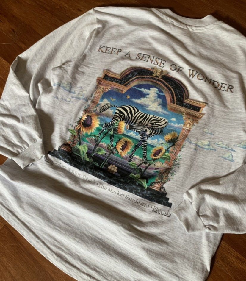 VINTAGE ART TEE FOR SALE (Category: Tshirts & Polo Shirts ) located in Angeles City. Submitted by browsetheracks (Listing ID 1455615593, Image 2). Description: FOR SALE RARE 1994 SERIGRAPHIA GRAPHIC ART TEE 🎨 SIZE M ON A HANES BEEFY TAG (21×28) FITS LARGE MADE WITH BEEFY COTTON MATERIAL IN EXCELLENT CONDITION ✓ NO ISSUE ₱1100+SHIPPING FEE DM ME FOR MORE INFO 🔌 Note: Every item is photographed accurately to showcase its actual condition. Before 