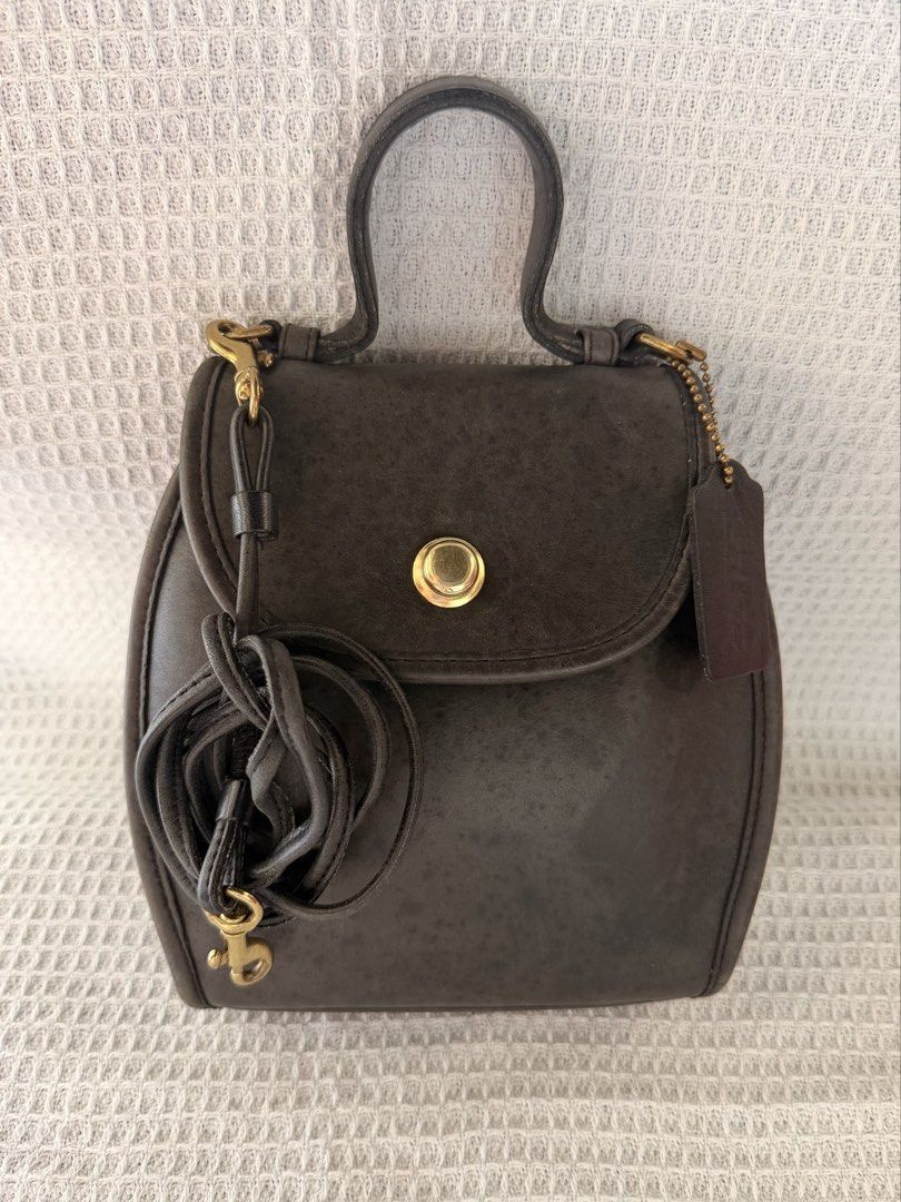 Vintage Coach Derby Bag (Category: Luxury Bags & Wallets) located in Talisay. Submitted by lovedbyjane.go (Listing ID 1455516626, Image 1). Description: - authentic - (prior year 1994) made in the united states - in good vintage condition, with spots and already treated with distilled vinegar - replaced coach hangtag - a rare vintage coach piece nowadays .