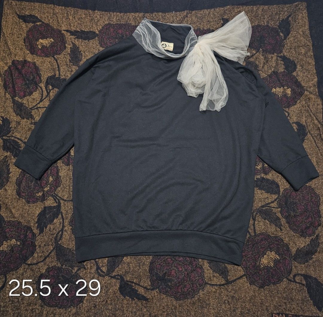 Vintage Lanvin Tulle-Trimmed Statement Top (Category: Luxury Apparel) located in Candelaria. Submitted by bentablesetc (Listing ID 1455639425, Image 1). Description: Vintage Lanvin Tulle-Trimmed Statement Top 25.5 x 29 400 + sf Loc: Candelaria Quezon.