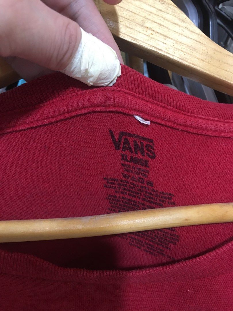 Vintage Vans beret and shirt (Category: Tshirts & Polo Shirts ) located in Caloocan City. Submitted by lourdma (Listing ID 1455553316, Image 3). Description: - Bundle includes: Red Vans T-shirt (Size XL) and Brown/Cream Vans Cap. - T-shirt features the classic Vans logo with checkered detail. - Ideal set for any Vans enthusiast..