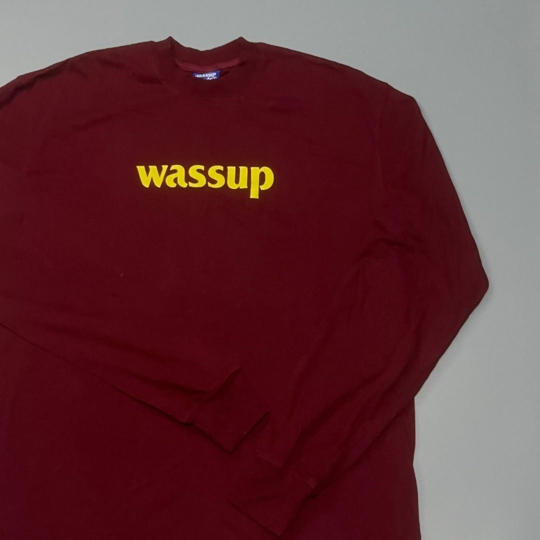 Wassup Sweatshirt (Category: Coats, Jackets and Outerwear) located in Mariveles. Submitted by akidfromnowherethrift (Listing ID 1455600318, Image 3). Description: Wassup Dimes: 22x30 Size: XL Color rate: 10/10 Condition: Excellent Condition.