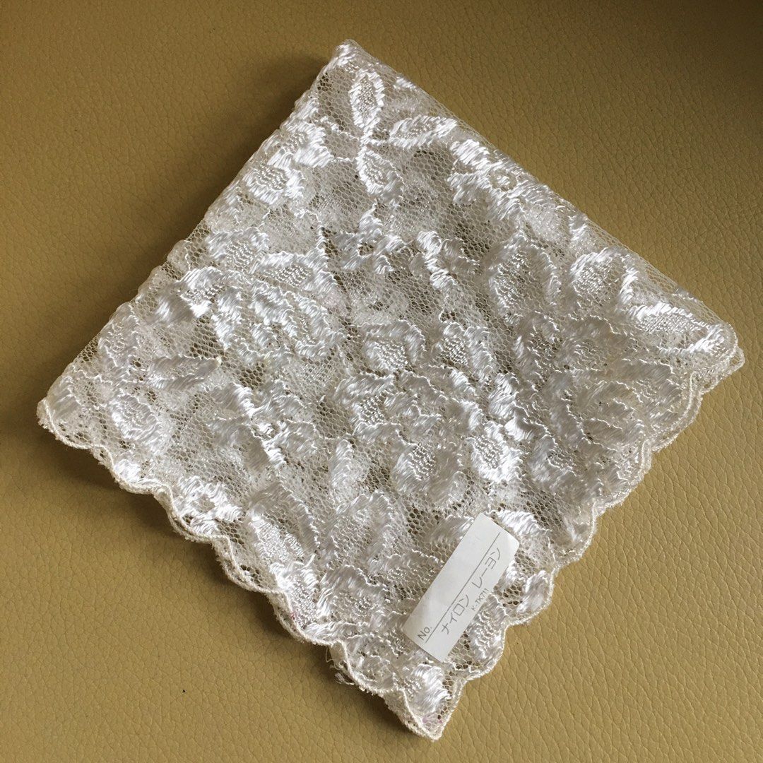 White Floral Rose Botanical Guipure Lace (Category: Towels, Napkins & Holders) located in Tarlac. Submitted by greatfindstrlc (Listing ID 1455631024, Image 2). Description: Square piece 10” x 10 “. For interior home decor. Placed on wooden tables as underlay beneath vases, lamps or tea sets. As on its Japanese label its made nylon and rayon..