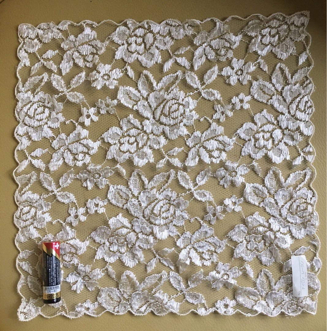 White Floral Rose Botanical Guipure Lace (Category: Towels, Napkins & Holders) located in Tarlac. Submitted by greatfindstrlc (Listing ID 1455631024, Image 1). Description: Square piece 10” x 10 “. For interior home decor. Placed on wooden tables as underlay beneath vases, lamps or tea sets. As on its Japanese label its made nylon and rayon..