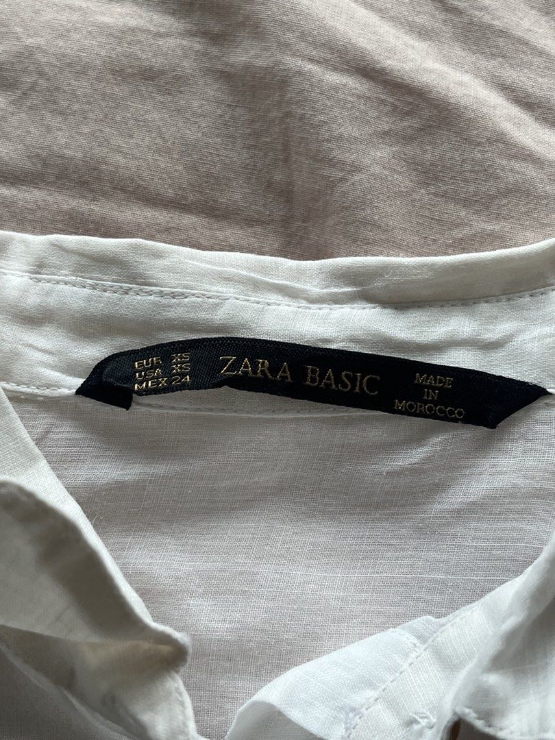 Zara Basic White Sheet Button Up (Category: Longsleeves) located in Singapore. Submitted by juiisuta (Listing ID 1455504174, Image 2). Description: read bio for more info ℹ️ .