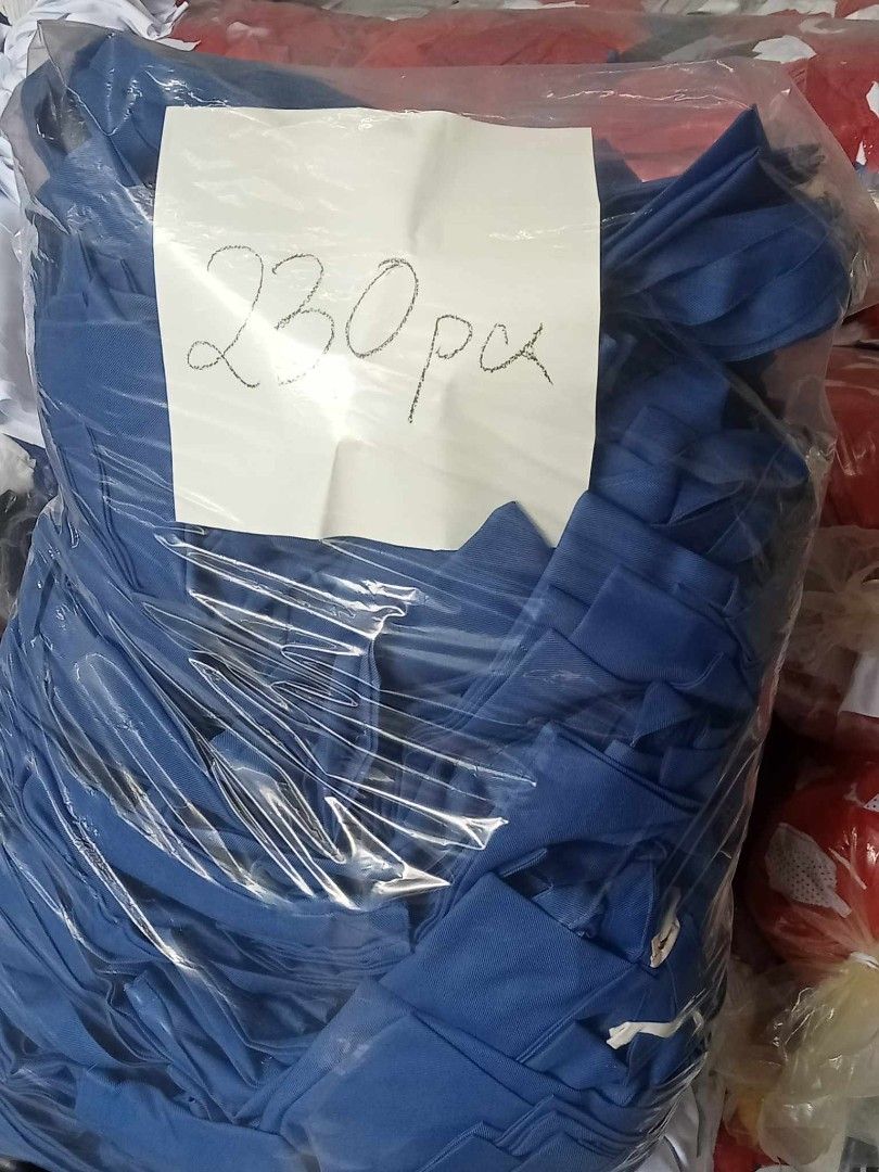 230 pcs Blue Fabric Material (Category: Craft Supplies & Tools) located in Angono. Submitted by 227pmkapparel (Listing ID 1455786585, Image 1). Description: - Bulk blue fabric material - Approximately 230 pieces - Ideal for sewing projects and crafting - Fabric type and dimensions not specified.