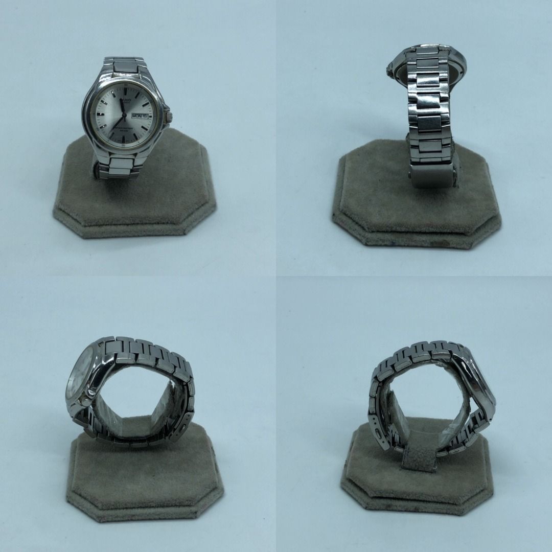267007872 CASIO WATCH 3716 MOVING (Category: Luxury Watches) located in Taguig. Submitted by ecoring.ph (Listing ID 1455687777, Image 2). Description: ◆CONDITION: B ◆DESCRIPTIONS: (Other defects/info:) The bezel, case back, end pieces, crown, clasp, and links of the watch have scratches, stains, and dirt, showing clear signs of use. The dial of the watch has discoloration and areas where the surface has peeled off. The links of the watch are slig