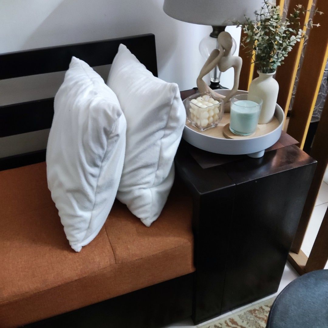 4 seater L shaped sofa with side storage (Category: Sofas) located in Quezon City. Submitted by borj_09760268163 (Listing ID 1455816683, Image 3). Description: As is where is Kiln dry mahogany sofa Original price 29000 center table included throw pillows and other fixtures not included price negotiable RFS need funds for tuition.