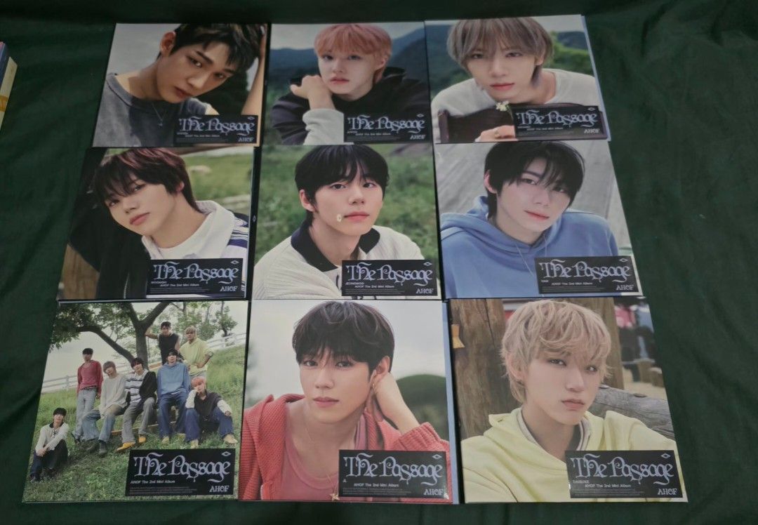 AHOF THE PASSAGE DIGIPACK SET (Category: CDs & DVDs) located in Makati City. Submitted by zkdlincarttt (Listing ID 1453328324, Image 1). Description: onhand unsealed 8 members + 1 group selling as set only.