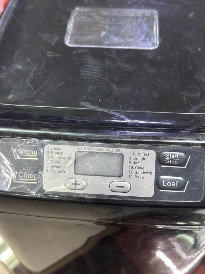 Anko Bread Maker BM1333 220v (Category: Breadmakers) located in Pasay City. Submitted by enrico_appliances (Listing ID 1455796550, Image 2). Description: - Anko Bread Maker Model BM1333 - Versatile settings: Basic, French, Whole Wheat, Quick, Sweet, Gluten-Free, Ultra-Fast, Dough, Jam, Cake, Sandwich, Bake - Adjustable loaf sizes: 680g or 800g - Power: 220-240V, 550W - Includes: Bread pan and kneading paddle Anko Bread Maker BM1333 Key Specificat