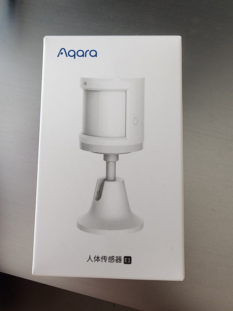 Aqara E1 Sensor (Category: Cameras & Sensors) located in Singapore. Submitted by b_boy99 (Listing ID 1455765706, Image 1). Description: - Brand new Aqara E1 Human Body Sensor - Detects motion with a wide 170° angle - Long battery life of up to 2 years - Sleek and modern design - Ideal for smart home automation - Comes in original packaging.