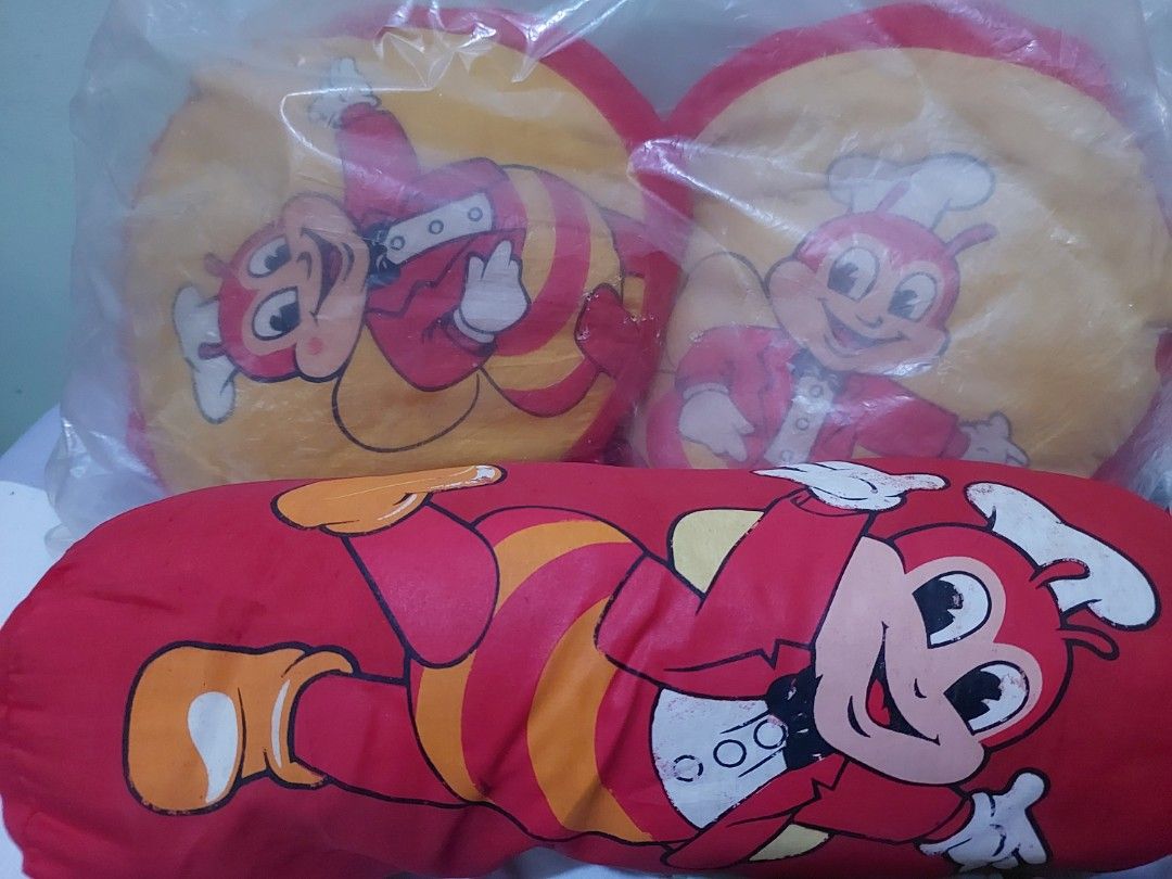 ASSORTED JOLLIBEE AND MCDO TOYS (Category: Plushies & Soft Toys) located in Naga. Submitted by thriftythrift86 (Listing ID 1455749760, Image 2). Description: TAKE ALL FOR 1500 (price slightly negotiable) DEAR DANIEL HELLO KITTY BRIDE AND GROOM GRIMACE PLUSH GRIMACE SCUBA DIVER GRIMACE SOCCER 3 JOLLIBEE PILLOW ASSTD HAPPY FEET, SNOOPY and 101 DALMATIANS toys FTP BASIS ADD SF AND BOX VIA JnT.