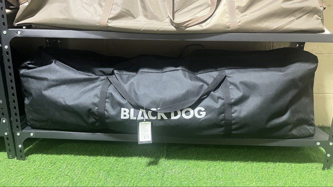BLACK DOG STAR CHASE Cinema Automatic Tent (Category: Hiking & Camping) located in Pasig City. Submitted by vookay (Listing ID 1455751278, Image 1). Description: BRAND NEW BLACK DOG STAR CHASE Cinema Automatic Tent Price: 18k, nego for sure buyer SRP: 24k Unli check for sure buyer, Las Piñas loc - Configuration: 2 Bedrooms, 1 Living Area - Interior Space: 13m² - Special Feature: Black Vinyl Coating - Waterproof Index: PU8000 - Sun Protection: UPF