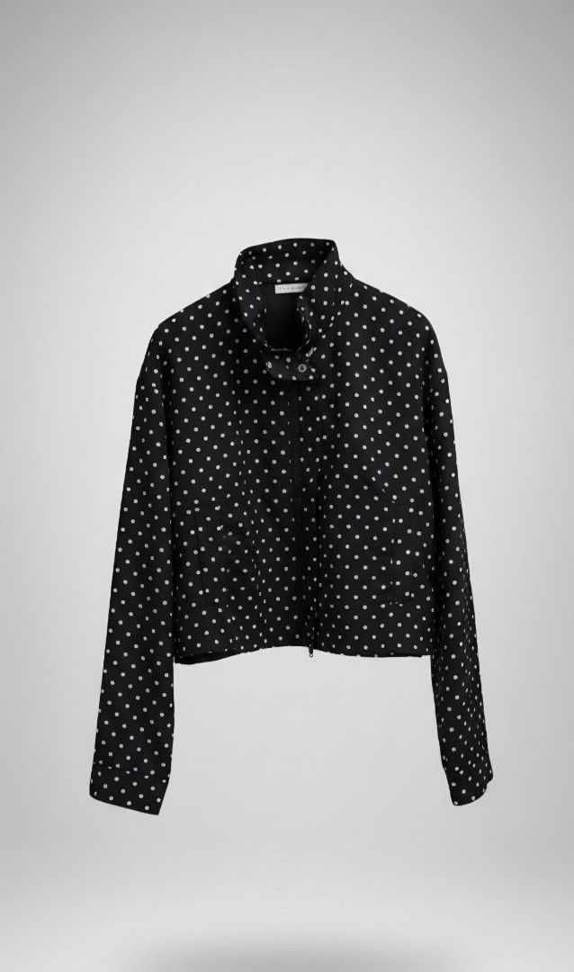 Black Polka Dot Jacket (Category: Coats, Jackets and Outerwear) located in Cavite. Submitted by contactcc (Listing ID 1455843284, Image 1). Description: Maria Closet Polka Dot Jacket from BKK Worn Once Free Size RFS: Decluttering .