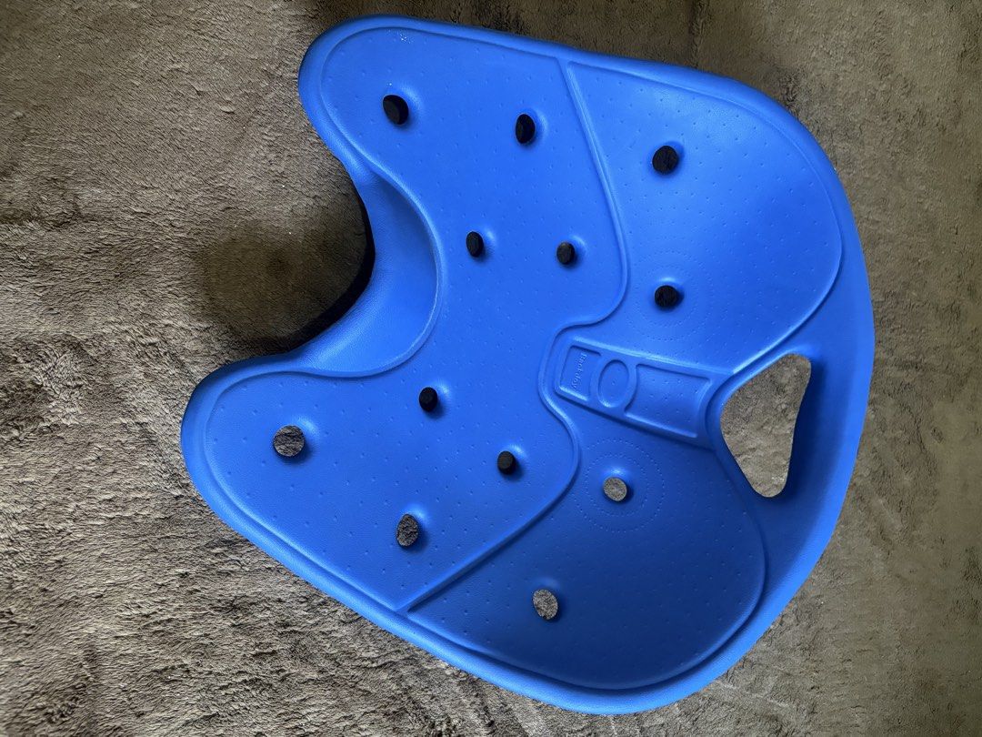 Blue Wobble Stool - BackJoy SitSmart (Category: Chairs) located in Manila. Submitted by precio (Listing ID 1455708629, Image 1). Description: - Original - Price is slightly negotiable - Blue BackJoy SitSmart wobble stool - Promotes better posture and core engagement ideal for desk or home use - Shows minor scuffs from use, but is in good overall condition.