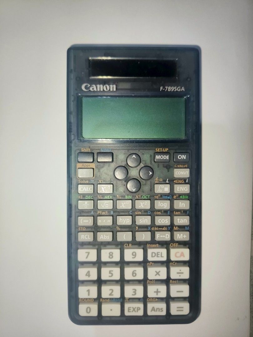 Canon f-789sga (Category: Office & Business Technology) located in San Carlos. Submitted by blzlpz11 (Listing ID 1455780904, Image 2). Description: Hi! selling my extra Canon f-789sga. Needed funds for my school. Brand new and used only for a short time. PRC approved calculator with 605 functions to explore. No box and manual but with free Mongol 2 pencils and engineering files..