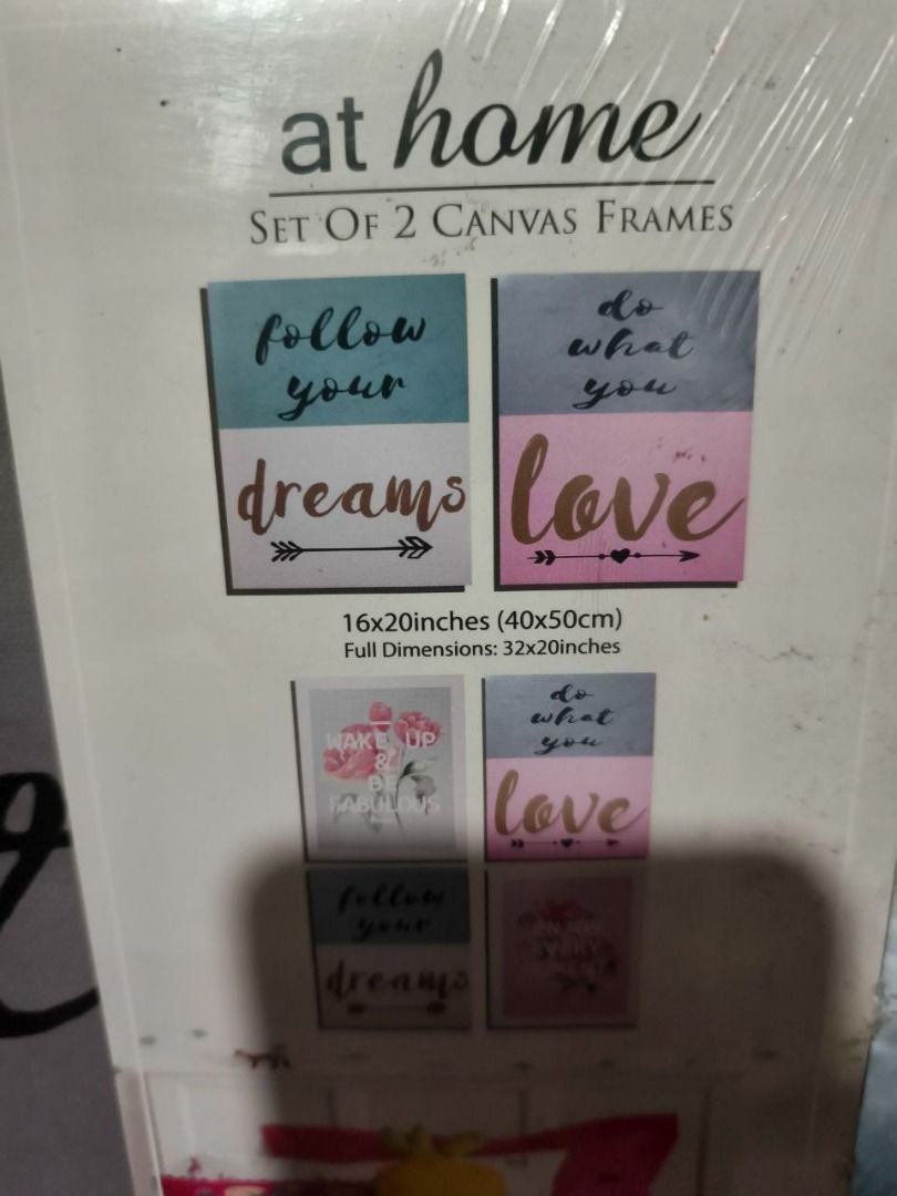 Canvas Set of 2 Frames (Category: Frames & Pictures) located in Pasig City. Submitted by randomstuffs23 (Listing ID 1455741695, Image 3). Description: Not opened may mga minimal damage nasa picture For lalamove or pick up.