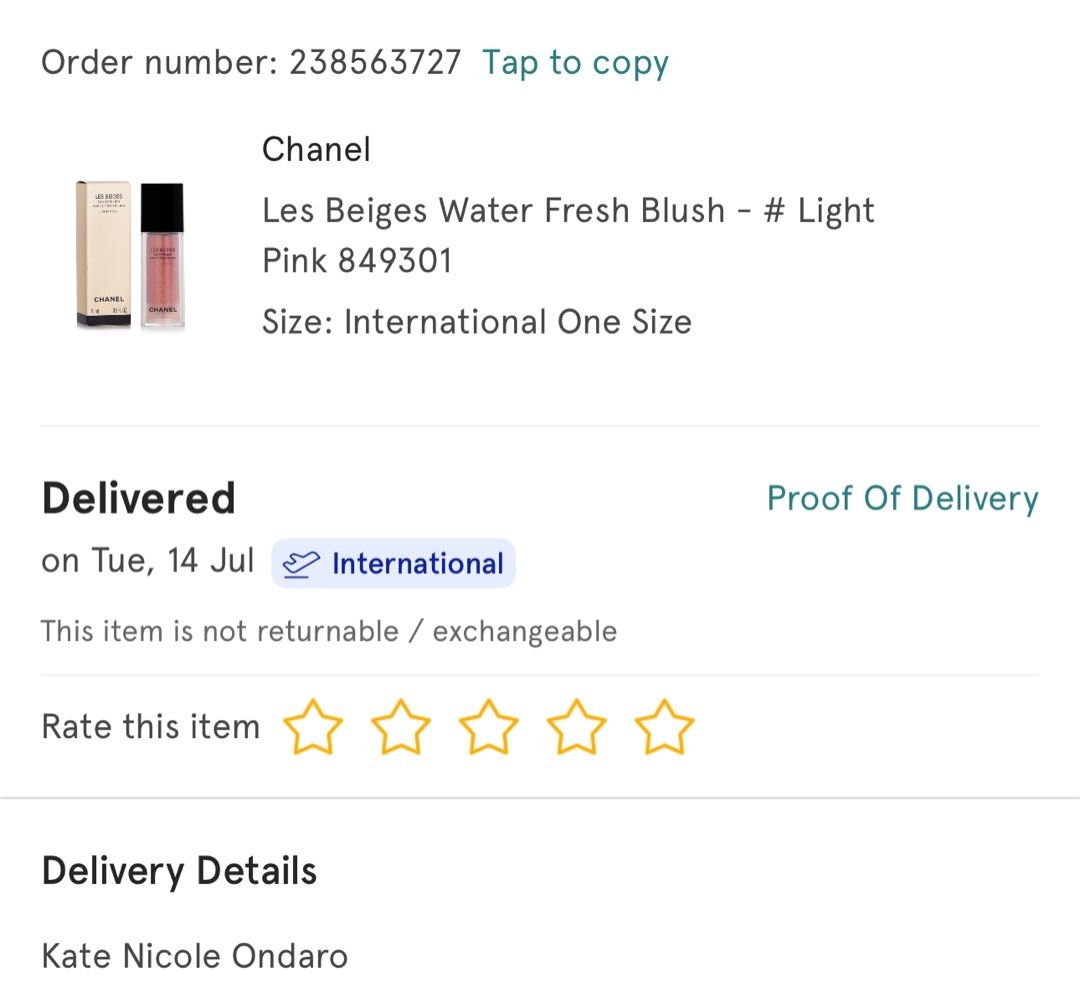 Chanel Water Fresh Blush in Light Pink (Category: Makeup) located in Del Monte. Submitted by ondarokate (Listing ID 1455757861, Image 1). Description: Used twice only, can’t make the shade work on me..
