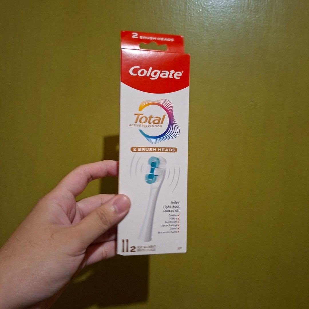 Colgate Total Active Prevention 2 Brush Heads (Category: Oral Care) located in Pasig City. Submitted by mr.bargaindeal (Listing ID 1455793025, Image 2). Description: - 2 replacement brush heads - For Colgate Total Active Prevention toothbrushes - Helps fight the root causes of cavities - Soft bristles - Brand new pack for your oral hygiene routine.