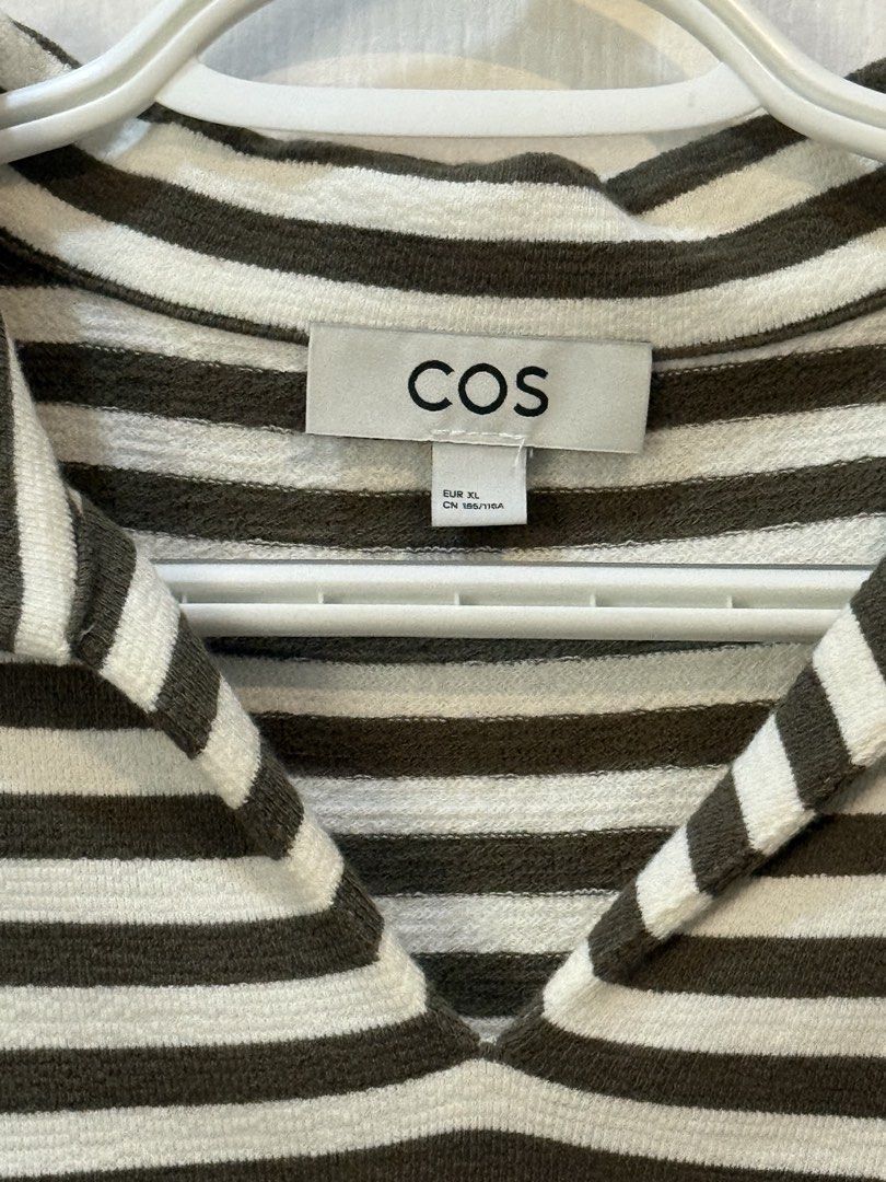 COS Striped Polo Shirt (Category: Tshirts & Polo Shirts ) located in Makati City. Submitted by johnf02 (Listing ID 1455753709, Image 2). Description: COS Striped Polo Shirt. Size XL. Black & White Stripes. Collared V-neck. Textured fabric. Casual wear. Never worn. • Size: XLarge • Price: Php 990 • Buy 2 items from my listings, get a discount • Sold on an as is, where is basis • Payment via GCash/Maya/BPI/BDO/Unionbank • Shipping to be shouldered 