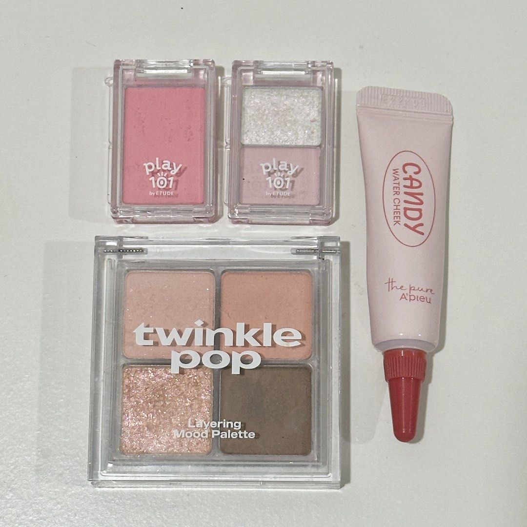 Daiso Korea Make Up [Selling as a Set] [Lightly Used] (Category: Makeup) located in Quezon City. Submitted by autumnhaulz (Listing ID 1455831890, Image 1). Description: Lightly Used but will sanitize prior shipping out the items. Please buy at your own risk..