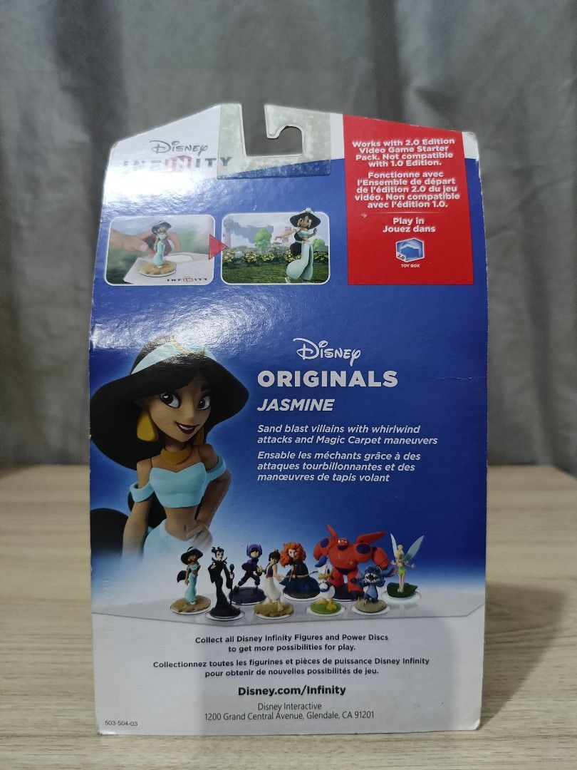 Disney Infinity - Jasmine (Category: Figurines & Statues) located in Cavite. Submitted by bodega_ni_kiks11 (Listing ID 1455833392, Image 2). Description: A whole new world for your collection. For Sale: Disney Infinity Jasmine Figure (In Box) Still in Box ₱549 The beloved princess from Aladdin, presented in her Disney Infinity figure. A great piece for Disney collectors and fans of the classic animated film..