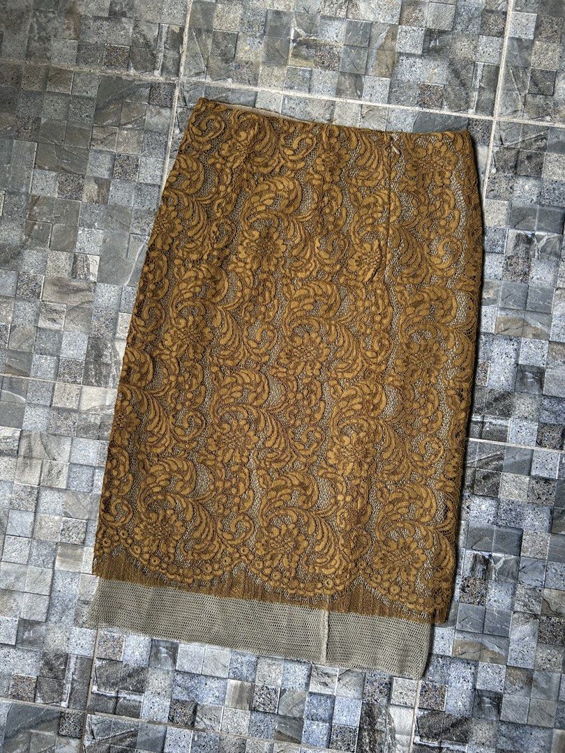 Dries Van Noten lace mesh patchwork midi skirt (Category: Skirts) located in Quezon City. Submitted by commonwealthpickerph (Listing ID 1455758086, Image 2). Description: Dries Van Noten lace mesh patchwork midi skirt off / legit - 27 waist // 26 length - In excellent condition - Need wash - Check pic to see details and condition .