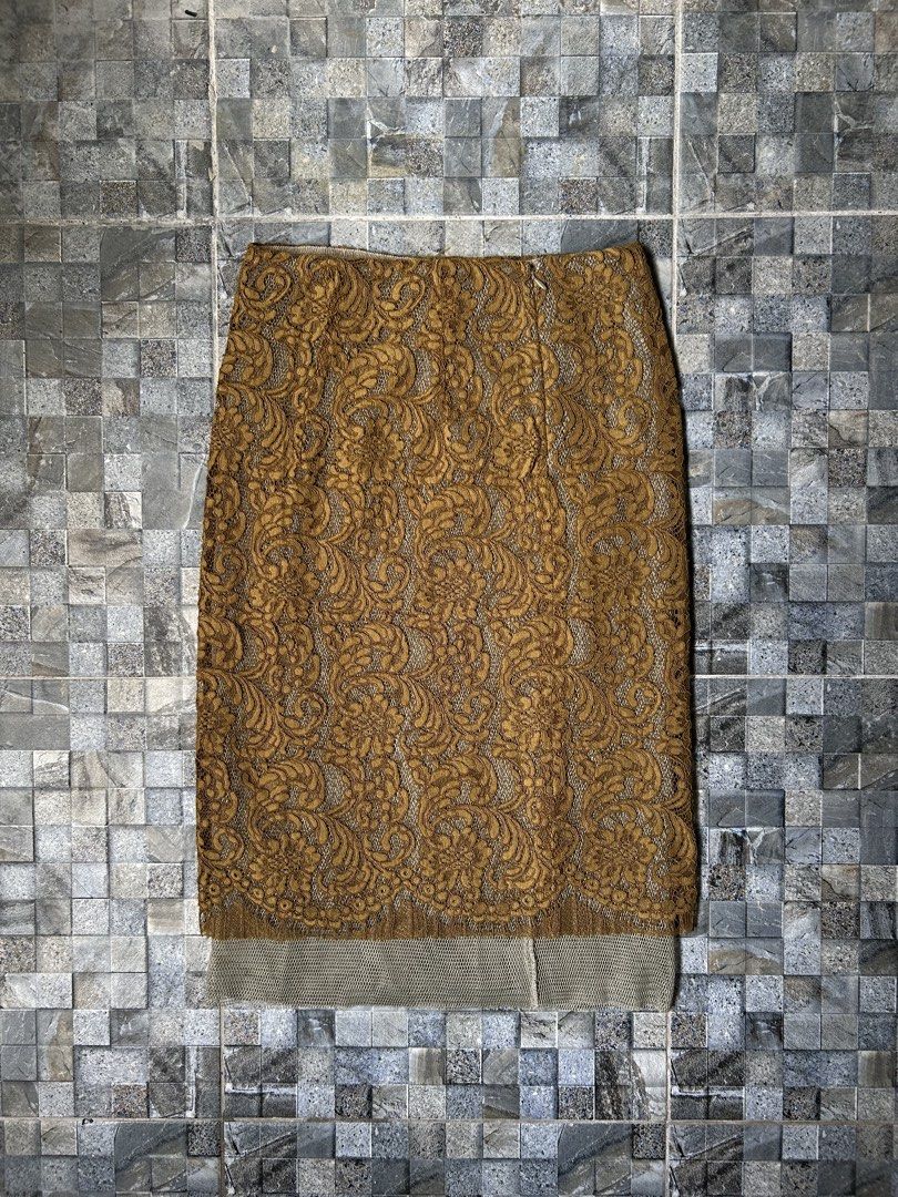 Dries Van Noten lace mesh patchwork midi skirt (Category: Skirts) located in Quezon City. Submitted by commonwealthpickerph (Listing ID 1455758086, Image 1). Description: Dries Van Noten lace mesh patchwork midi skirt off / legit - 27 waist // 26 length - In excellent condition - Need wash - Check pic to see details and condition .