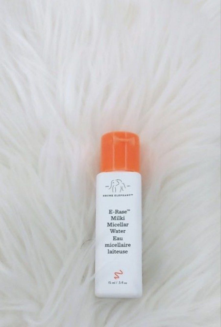 DRUNK ELEPHANT E RASE MILKI MICELLAR WATER 15ml (Category: Face Care) located in San Juan City. Submitted by cashfrancefashioncosmetics_ph (Listing ID 1455685796, Image 1). Description: ‼️DRUNK ELEPHANT E RASE MILKI MICELLAR WATER 15ml No Box .