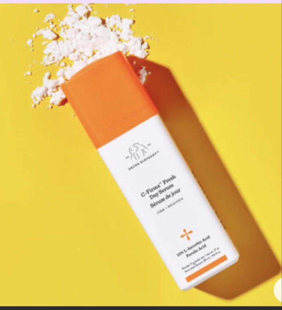 DRUNK ELEPHANT SET (Category: Face Care) located in San Juan City. Submitted by cashfrancefashioncosmetics_ph (Listing ID 1455691217, Image 2). Description: DRUNK ELEPHANT FRESH DAY SERUM MIXED WITH C FIRMA AND LIQUID POWDER👇👇👇 -C-FIRMA LIQUID SERUM BASE 26ML C-FIRMA FRESH DAY SERUM FIRM+BRIGHTEN 15%L-ASCORBIC ACID FERULIC ACID powder 5g Activated Serum 28ml Directions: STEP 1- Tap to loosen powder. STEP 2- Slowly pour liquid into powder. STEP
