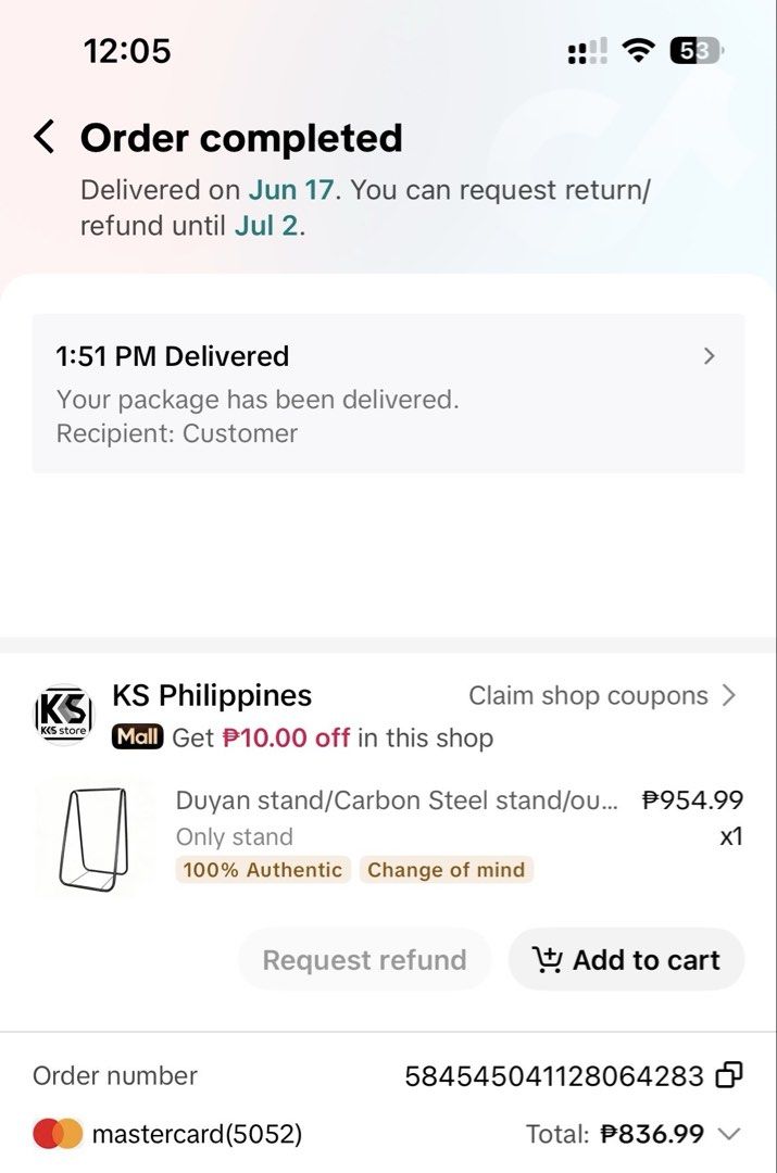 Duyan Stand/ Carbon Steel Stand (Category: Cots & Cribs) located in Manila. Submitted by kayceedlrs (Listing ID 1455704564, Image 2). Description: Duyan stand Bought it last June 17 Bought it for 836pesos Selling it for 500pesos only May parts lang na may paint lang na natanggal. Di na napicturean actual pic kasi naka disassemble na..