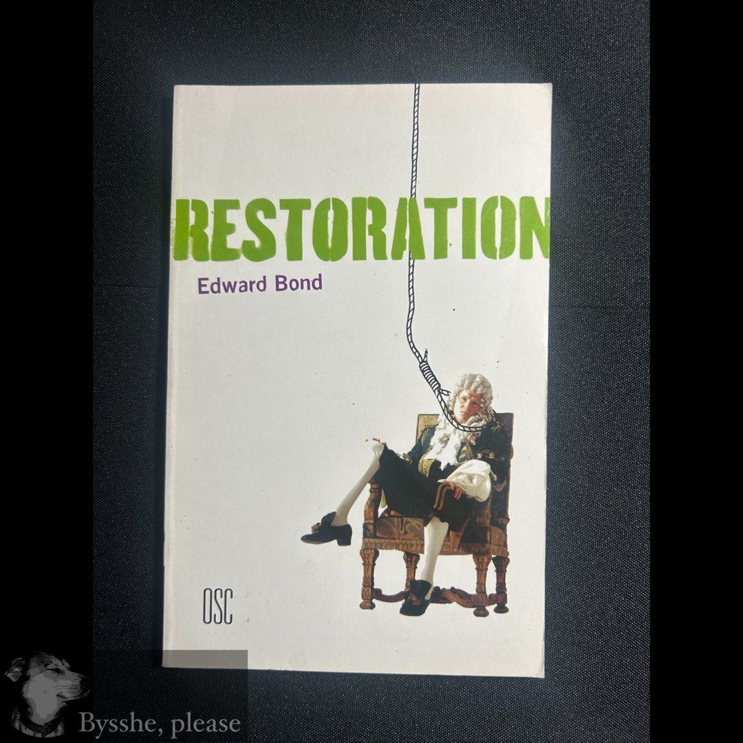 Edward Bond - Restoration (Category: Storybooks) located in Pasig City. Submitted by byssheplease_ (Listing ID 1455811467, Image 1). Description: Trade pb Overall in good condition You are welcome to request more photos I ship in 2-3 days via J&T or late nights via lalamove Check out older listings they are on sale!.