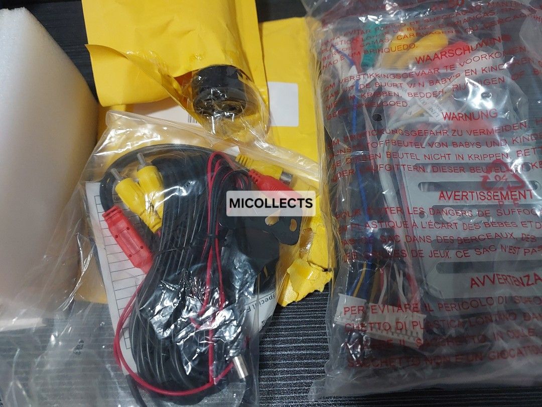 ESSGOO CarPlay (Category: Audio, Video, Alarm and other Electronic Accessories) located in Manila. Submitted by micollects (Listing ID 1433510042, Image 3). Description: ESSGOO New 2 • brand new (never used) • 7" / seven inches, 4+64gb + AHD Camera • complete w/ manual and box (head unit, power cable, GPS antenna, RCA wire harness, camera input, 2x USB cable, ISO power cable, and fixed bracket & screws) • 4.5k (slightly nego) Selling this because