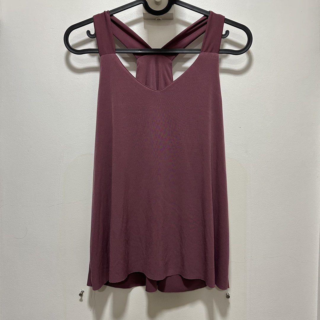 (F) Sleeveless Blouse in Mauve (Category: Sleeveless) located in Dagupan City. Submitted by kc.declutters (Listing ID 1455839724, Image 2). Description: LP posted! - fit is very flattering - can fit S-M frames.