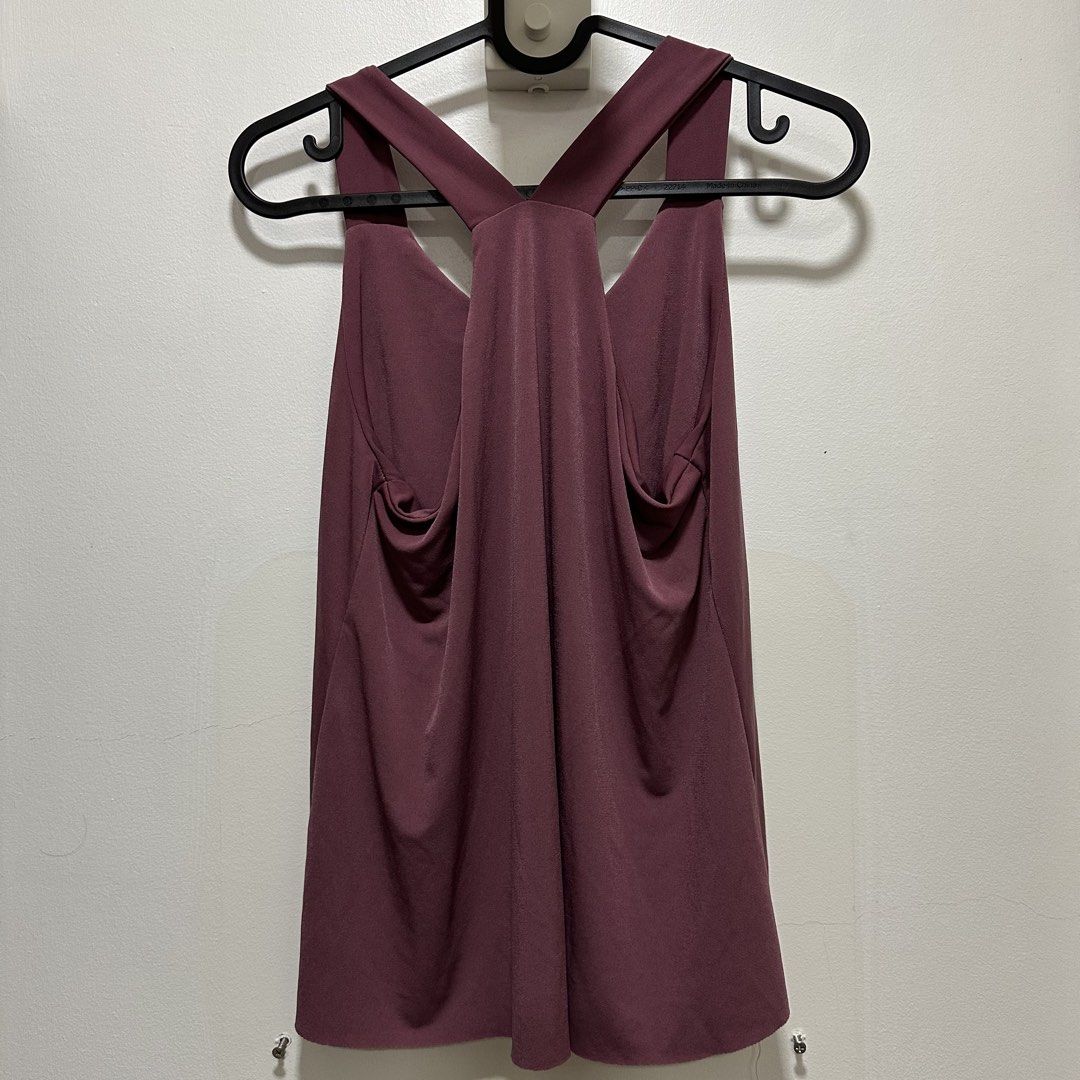 (F) Sleeveless Blouse in Mauve (Category: Sleeveless) located in Dagupan City. Submitted by kc.declutters (Listing ID 1455839724, Image 3). Description: LP posted! - fit is very flattering - can fit S-M frames.