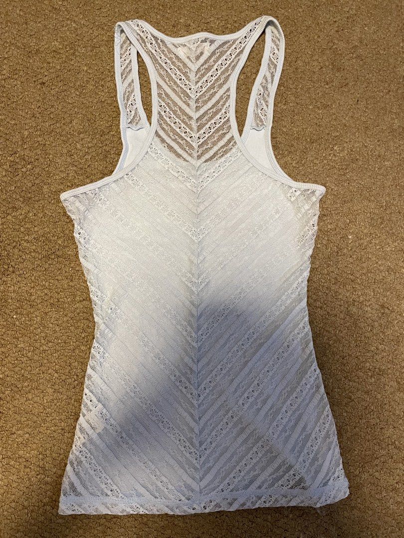 Garage light blue ribbed racerback tank top (Category: Sleeveless) located in Balanga. Submitted by wweehaw (Listing ID 1455799051, Image 3). Description: super chic and the details at the back are beaut!!!! .