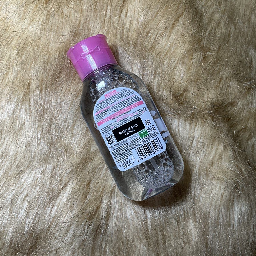 Garnier Pink Micellar Water 300ML (Category: Face Care) located in Manila. Submitted by randomlyyoursph (Listing ID 1455821003, Image 2). Description: Reason for sale: Decluttering (in other word, madami na po me gamit, ayaw ko ma expired sila dahil tinatambak ko lang sila, gets?) THIS IS ORIGINAL, ORIGINAL TALAGA AS IN! SF NOT INCLUDED EXP: 2029 Info: Finally, your skincare is made simple with Garnier Micellar Water: 3-IN-1 Skincare. With its sp