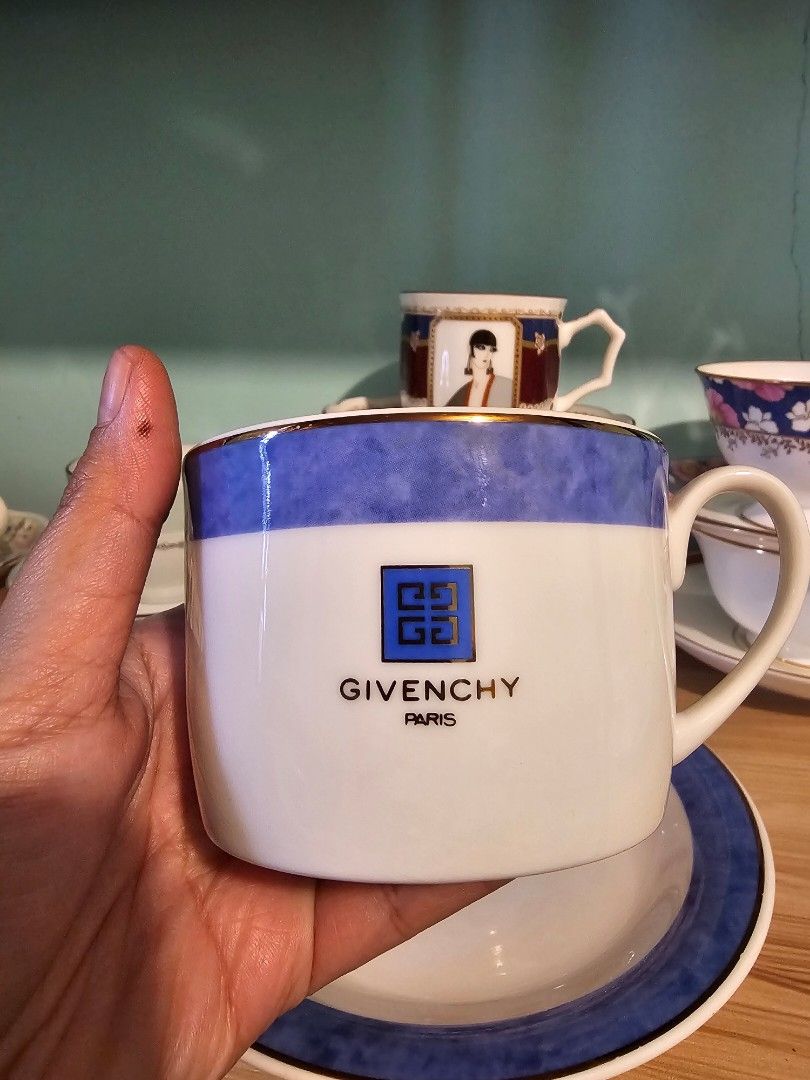 SALE❗GIVENCHY Duo - Blue (Category: Coffee & Tea Tableware) located in Quezon City. Submitted by senyoramaria (Listing ID 1455680625, Image 2). Description: GIVENCHY Made in Japan Wider than regular cups. Php750❗.