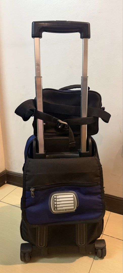 Hawk trolley bag #authentic #Hawk trolley (Category: Luggage) located in Manila. Submitted by bagloverscloset (Listing ID 1455703579, Image 3). Description: Original Hawk trolley bag. Comes with lunch bag. Retractable handle. As is. Sturdy and reliable. Height: more or less 18” including wheels (handle retracted). Width: more or less 9” Well-used but still in good condition. Bought at SM for more or less 3,000..