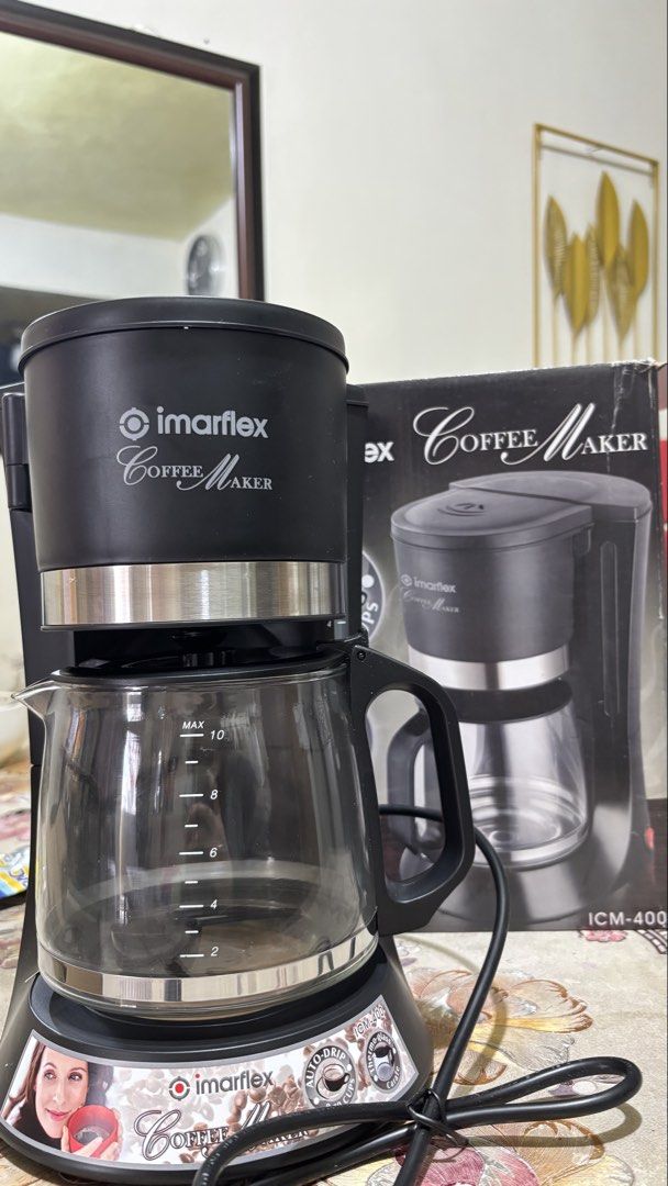 Imarflex coffee maker (Category: Coffee Machines & Makers) located in Imus. Submitted by christineyui (Listing ID 1455722119, Image 1). Description: ☕ IMARFLEX COFFEE MAKER FOR SALE! Brand new & never been used! 📦✨ Perfect for your home coffee setup or as a gift for a coffee lover. 🤎 💯 Fresh out of the box 📦 Never used ✨ Excellent condition 📩 Message me if interested!.