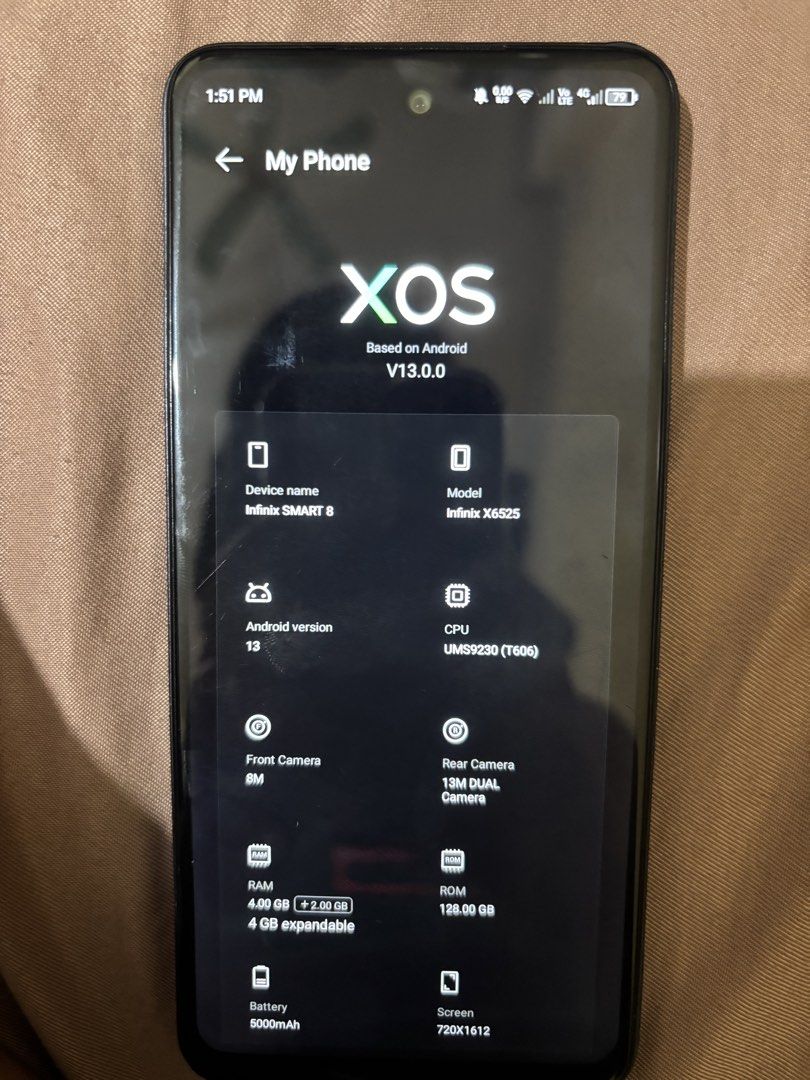 Infinix SMART 8 (Category: Android Others) located in Manila. Submitted by ethannat (Listing ID 1455722848, Image 2). Description: Infinix SMART 8 (128gb) All working❗️NO ISSUE❗️ Still Negotiable PM FOR MORE INFO.