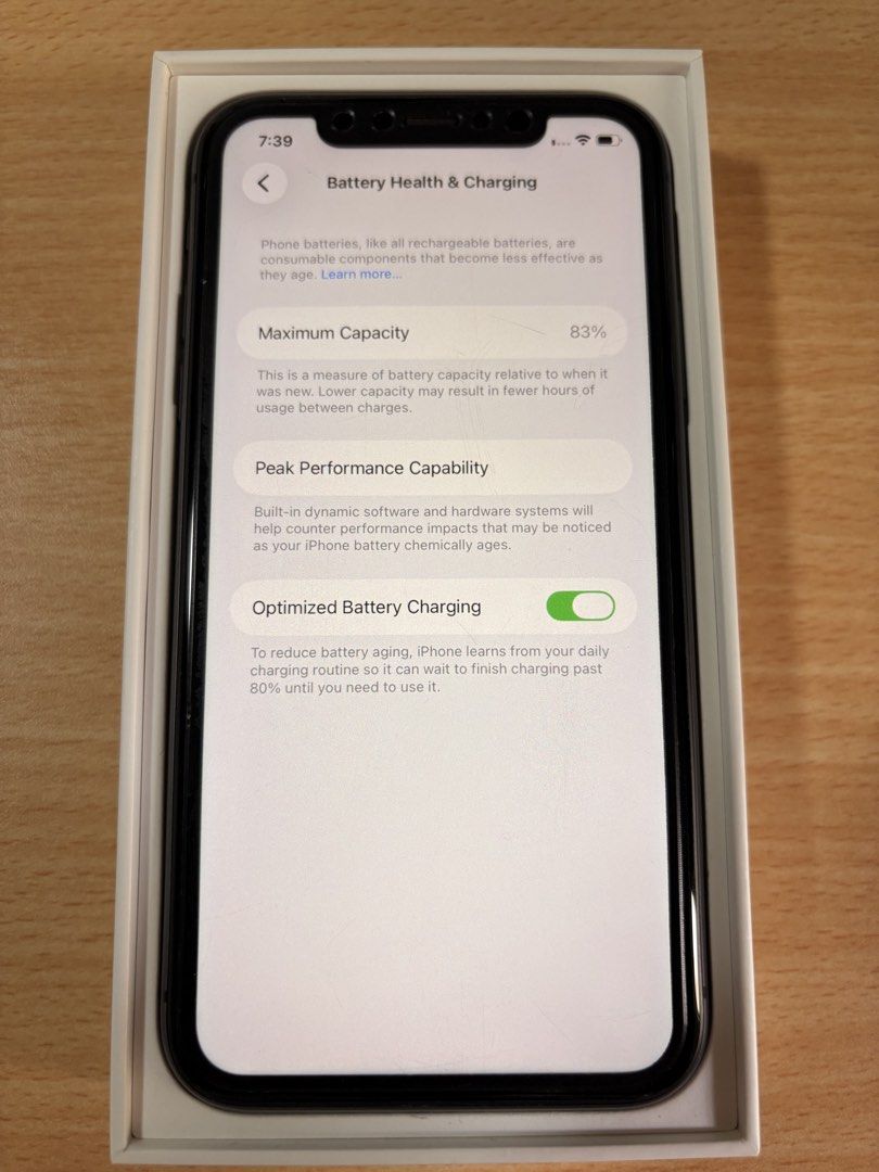 iPhone 11 Back 128GB (Category: iPhone 11 Series) located in Manila. Submitted by francoo7 (Listing ID 1455690181, Image 2). Description: Used iPhone 11 Black 128gb Original battery Original box No internal or external damage Old screen protector - real screen is good as new .