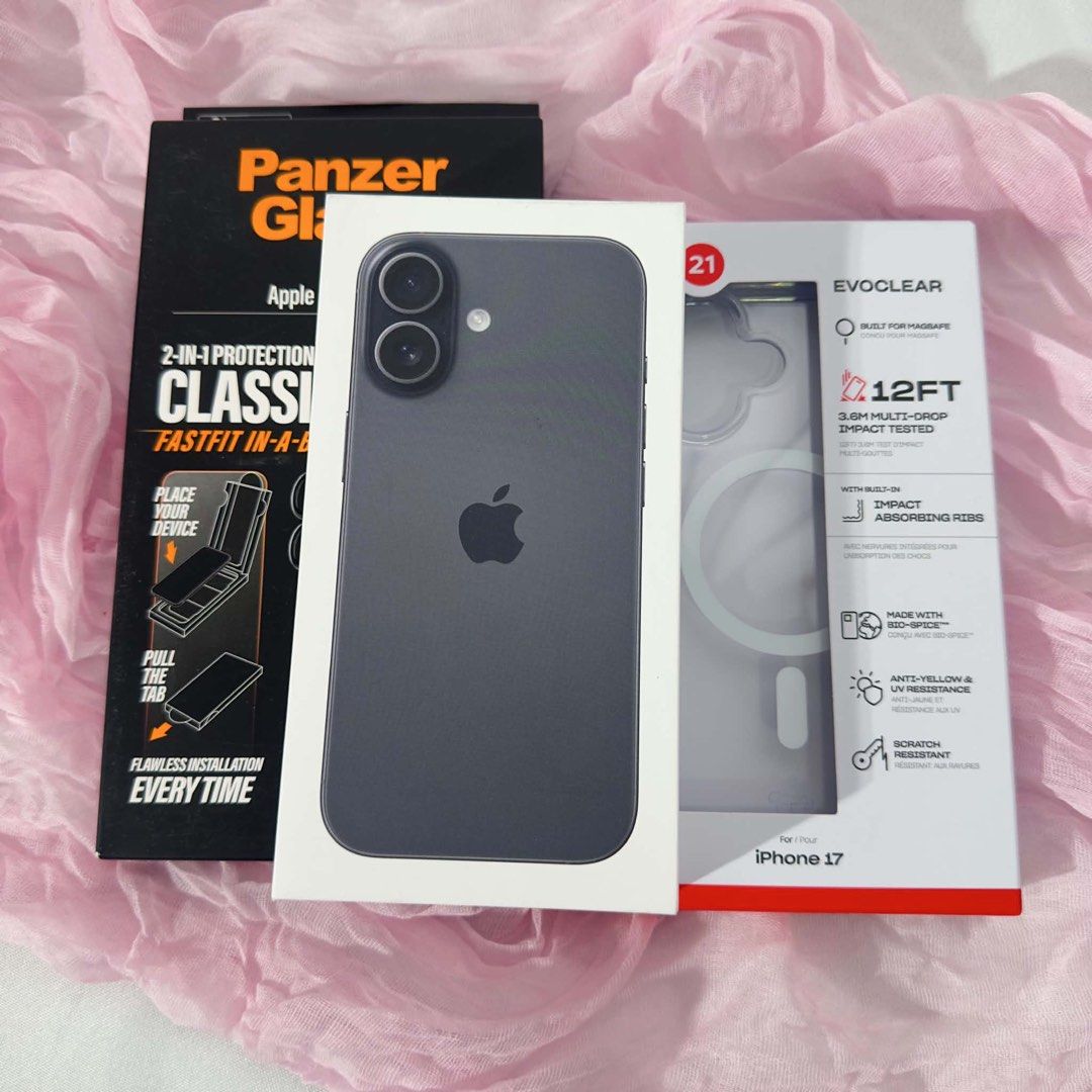 Iphone 17 (Category: iPhone 17 Series) located in San Pedro. Submitted by kcmabeza (Listing ID 1455788766, Image 3). Description: Iphone 17 256gb Brandnew Sealed Bought in london Factory unlock (any sim will do) Kasama na po yung panzer glass and evocase which is expensive case din po Rfs: Already bought iphone 17 pro max (na late ng dating) Loc: San Pedro laguna Meetup:Robinson Galeria South .