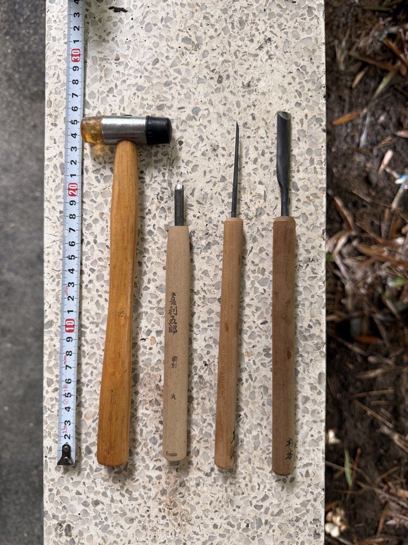 Japan Tsuki Nomi (chisels) (Category: Craft Supplies & Tools) located in Calamba. Submitted by transitory (Listing ID 1455690865, Image 3). Description: For Sale Japan Tsuki Nomi (wood chisel) Assorted and almost new with bag plus 2 mallets (wood and rubber/silicon ends) Set for ₱1,300 No parts out Calamba,Laguna location J&T or Lalamove c/o buyer Pm or contact 09165870869 Salamat .