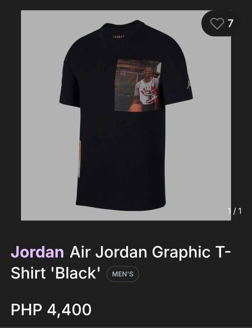 Jordan Tee (Category: Activewear) located in Taytay. Submitted by leanmark103093 (Listing ID 1455802997, Image 1). Description: J0RD∆N Mens Graphic Tee Large on tag W21 L27.5 Excellent Condition No issue 📩📩📩📩.