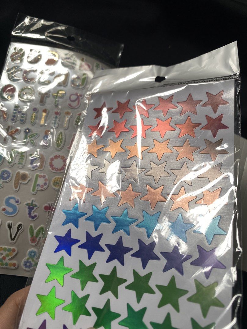 Journal Star and Alphabet Stickers (Category: Stationery & School Supplies) located in Taguig. Submitted by _rosiesells (Listing ID 1455758695, Image 3). Description: Stocked items See last photos for size reference 📍Taguig .