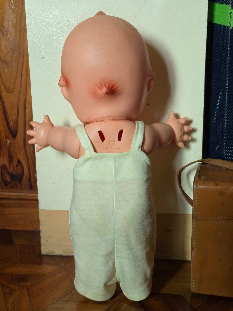 Kewpie Doll Japan (Category: Plushies & Soft Toys) located in Baguio. Submitted by shellcollector (Listing ID 1455782098, Image 2). Description: Kewpie Doll Big size, 21 inches Made in Japan Missing wings 2500 Pesos Baguio loc.