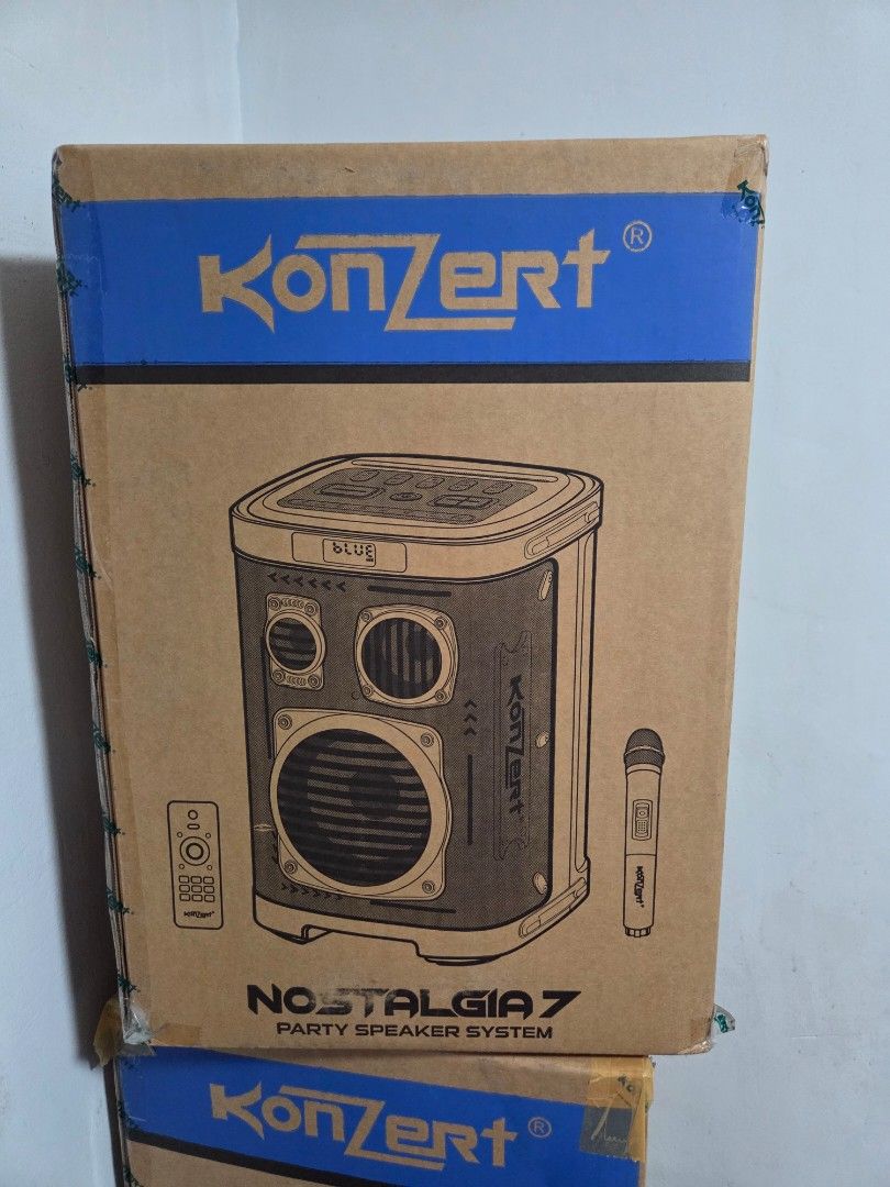 KonZert - Model: Nostalgia 7 🎤Free 1 pc. Wireless Microphone (Category: Soundbars, Speakers & Amplifiers) located in Quezon City. Submitted by aksesori_namura (Listing ID 1455677243, Image 1). Description: KonZert - Model: Nostalgia 7 🎤Free 1 pc. Wireless Microphone Brand New / Sealed Box ✔️P4,999 Only! ❌️Original Price P7,999 PARTY SPEAKER SYSTEM •6.5" Woofer • 3" Midrange • 2" Tweeter • 3000W Max Power •Bluetooth Wireless Streaming •USB Port 