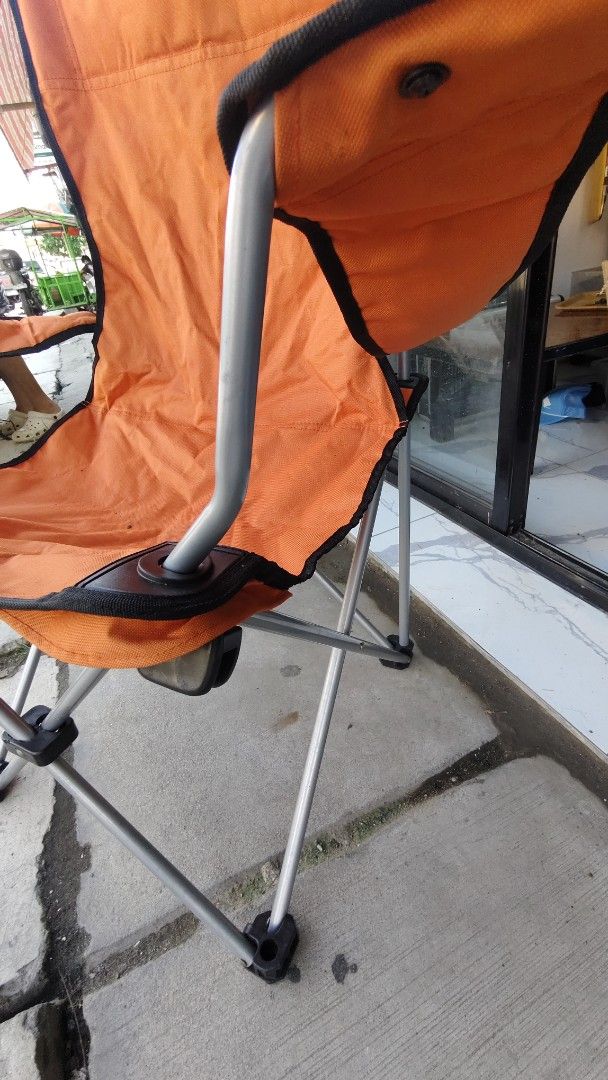 Lakehill Orange Folding Camping Chair (Category: Hiking & Camping) located in Bulacan. Submitted by babz30261 (Listing ID 1455733670, Image 3). Description: - Orange folding chair from Lakehill - Ideal for camping and outdoor events - Sturdy metal frame for durability - Convenient side cup holder - Folds easily for transport and storage - Ready for your next adventure!.