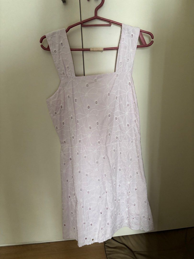 Lilac Eyelet Dress (Mango) (Category: Dresses) located in Pasig City. Submitted by fromfrances (Listing ID 1455685995, Image 2). Description: Lilac Mango Dress Size : S / US4 Used only 1-2x RFS: Too big Shipping: Lalamove or Grab (shouldered by buyer) .