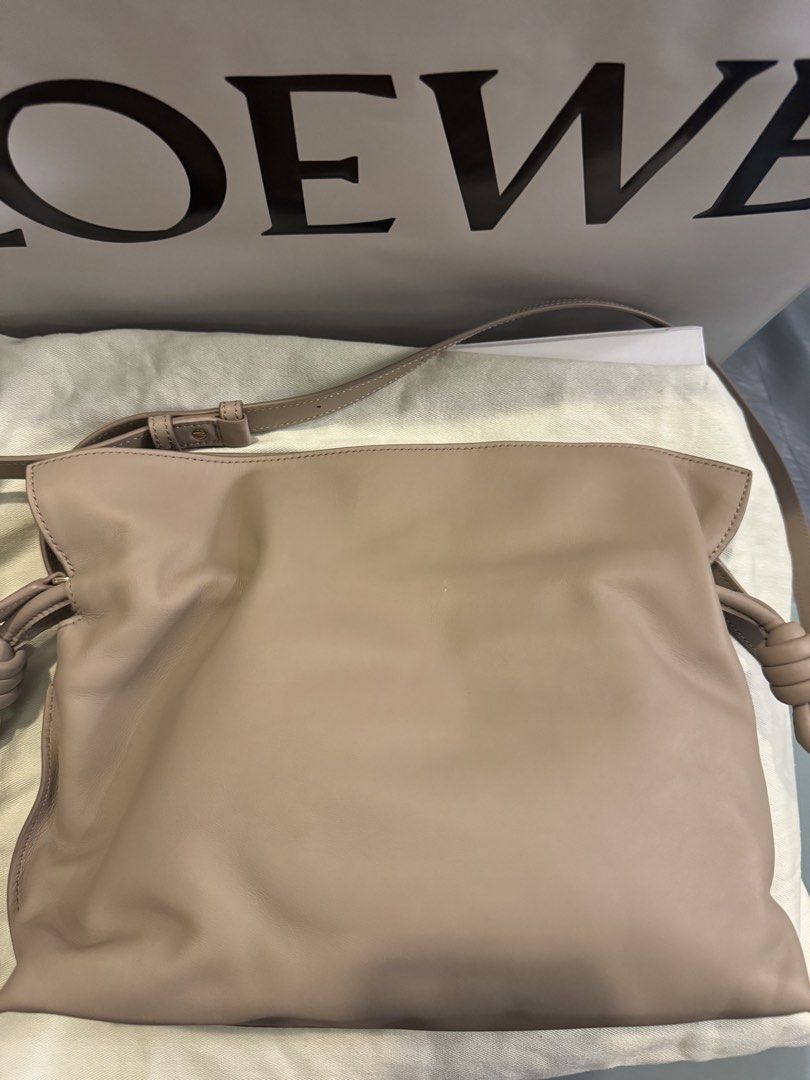 Loewe Flamenco medium in sand (Category: Luxury Bags & Wallets) located in Bacoor. Submitted by mlgon1 (Listing ID 1455685633, Image 3). Description: Brand new Loewe Flamenco medium in sand. Nappa calf skin. Detachable strap, magnetic closure, crossbody or hand carry. With dust bag, box, shopping bag & receipt. Retail price 175,700 .